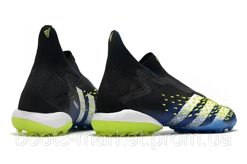 Детские сороконожки Predator freak+ black / blue