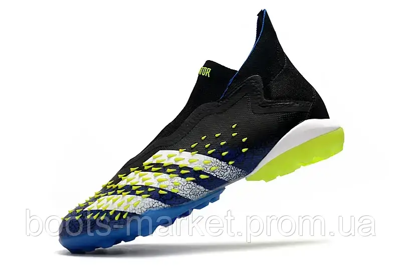Детские сороконожки Predator freak+ black / blue