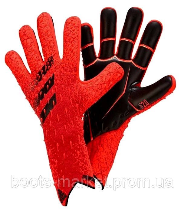 Воротарські рукавиці Predator 20 Pro / помаранчеві рукавички / човники для воротаря -передатор