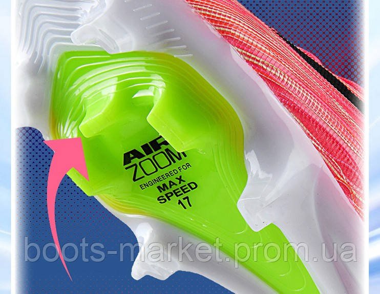 Футбольные бутсы Tezaz Mercurial Superfly FG с носком (розовые)