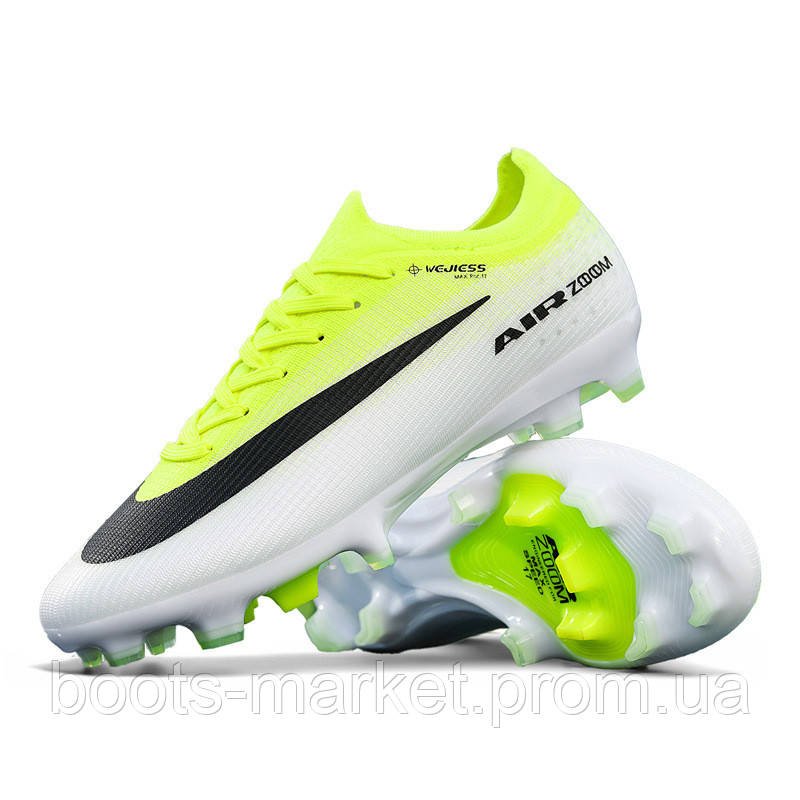 Футбольні бутси Tezaz Air Zoom Mercurial FG (жовто з білим)