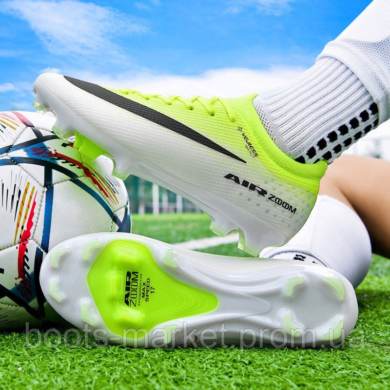 Футбольні бутси Tezaz Air Zoom Mercurial FG (жовто з білим)