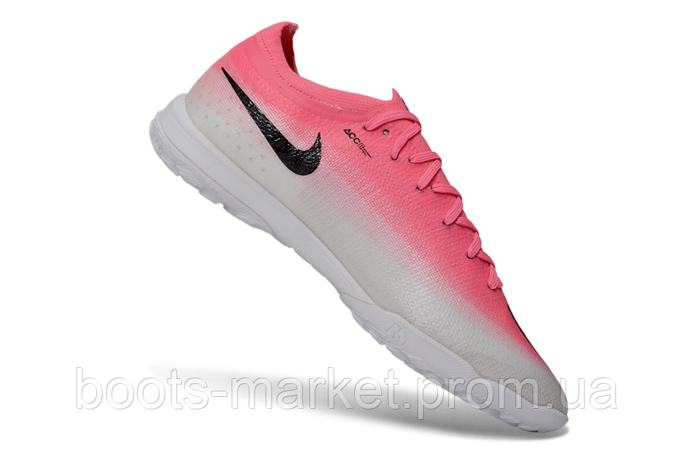 Футбольні сороконіжки Air Zoom Mercurial Vapor XV TF рожеві з білим