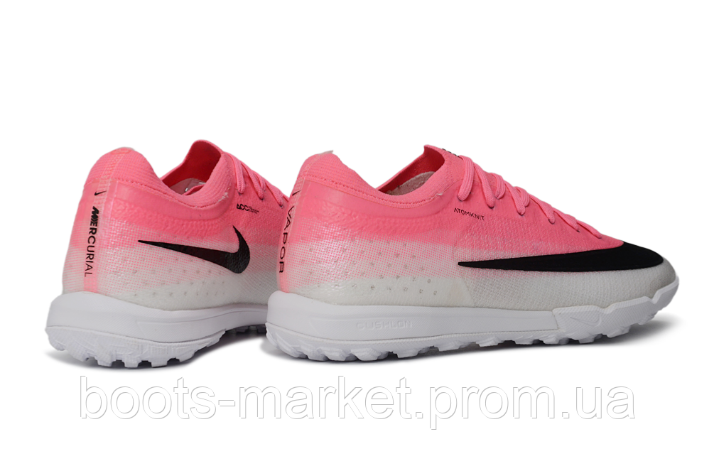 Футбольні сороконіжки Air Zoom Mercurial Vapor XV TF рожеві з білим