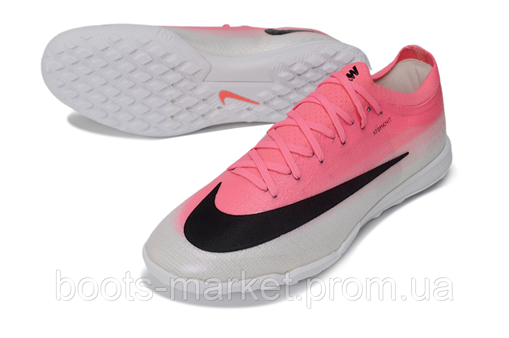 Футбольні сороконіжки Air Zoom Mercurial Vapor XV TF рожеві з білим