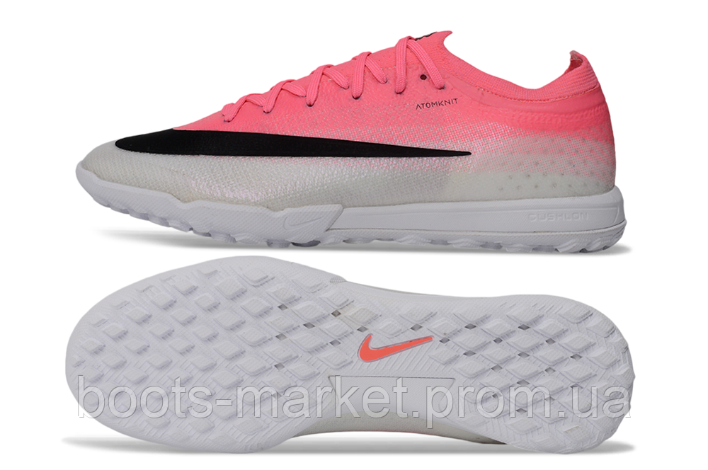 Футбольні сороконіжки Air Zoom Mercurial Vapor XV TF рожеві з білим