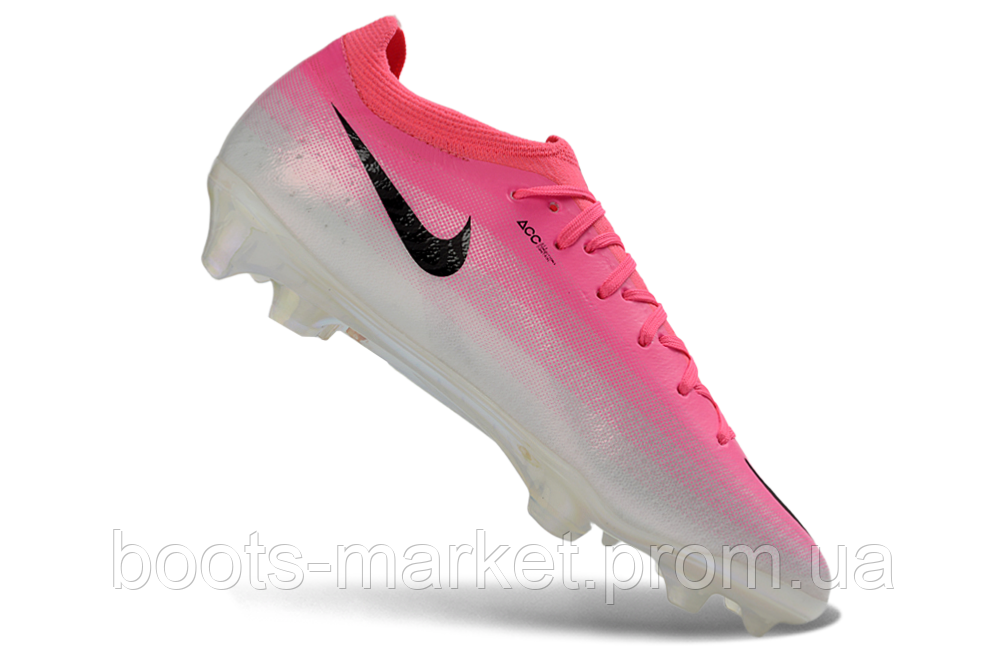Футбольные бутсы Air Zoom Mercurial Vapor 16 FG розовые с белым