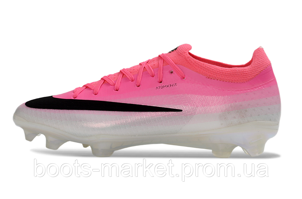 Футбольные бутсы Air Zoom Mercurial Vapor 16 FG розовые с белым