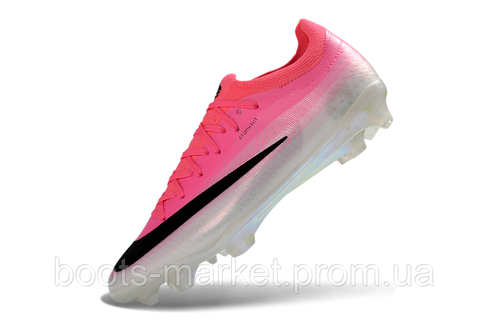Футбольные бутсы Air Zoom Mercurial Vapor 16 FG розовые с белым