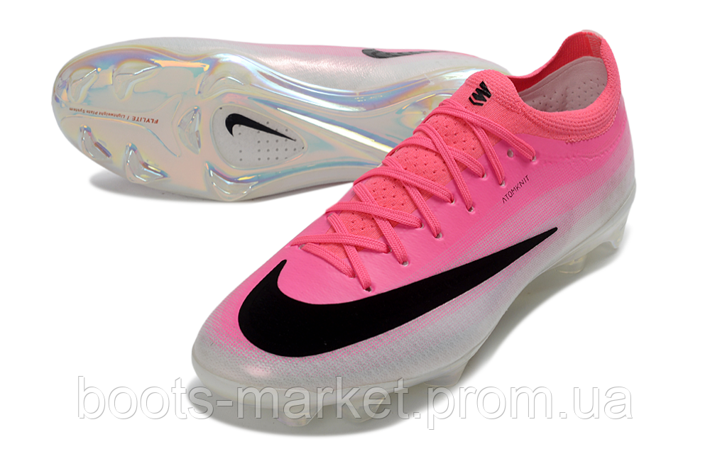 Футбольные бутсы Air Zoom Mercurial Vapor 16 FG розовые с белым