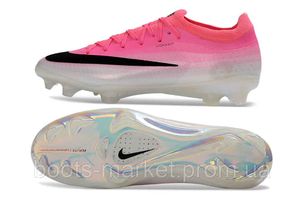 Футбольные бутсы Air Zoom Mercurial Vapor 16 FG розовые с белым