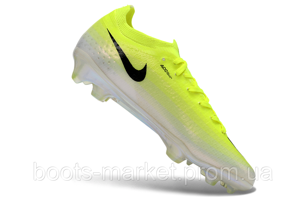 Футбольные бутсы Air Zoom Mercurial Vapor 16 FG салатовые белые