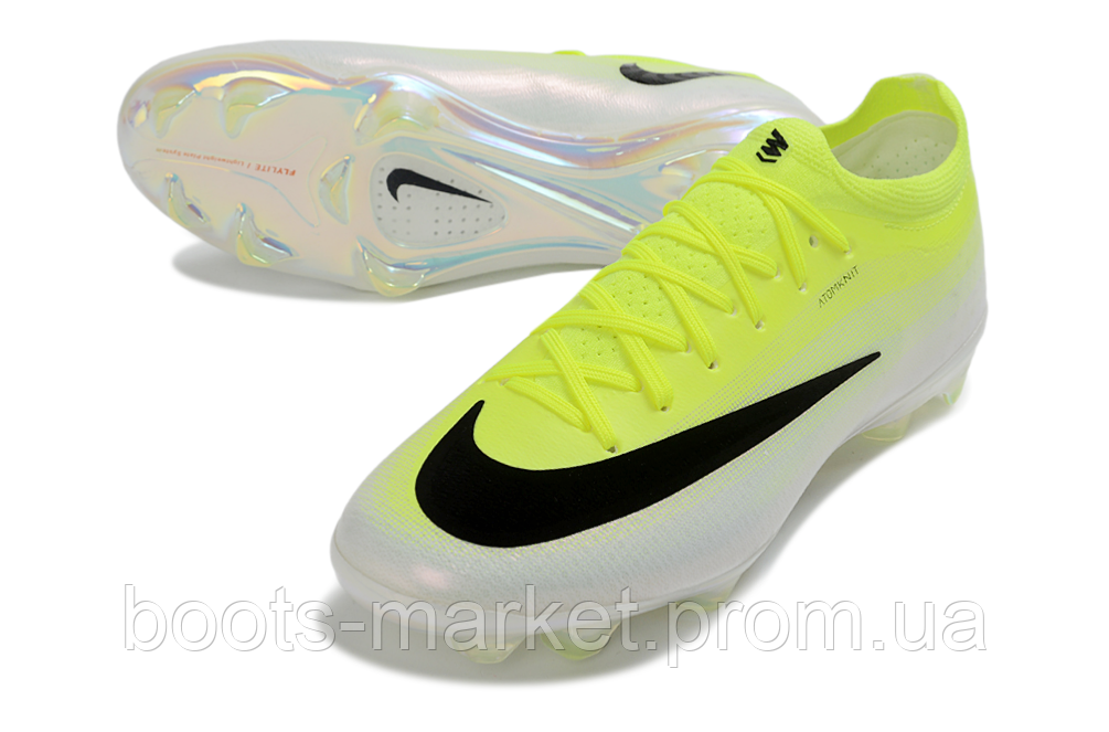 Футбольные бутсы Air Zoom Mercurial Vapor 16 FG салатовые белые