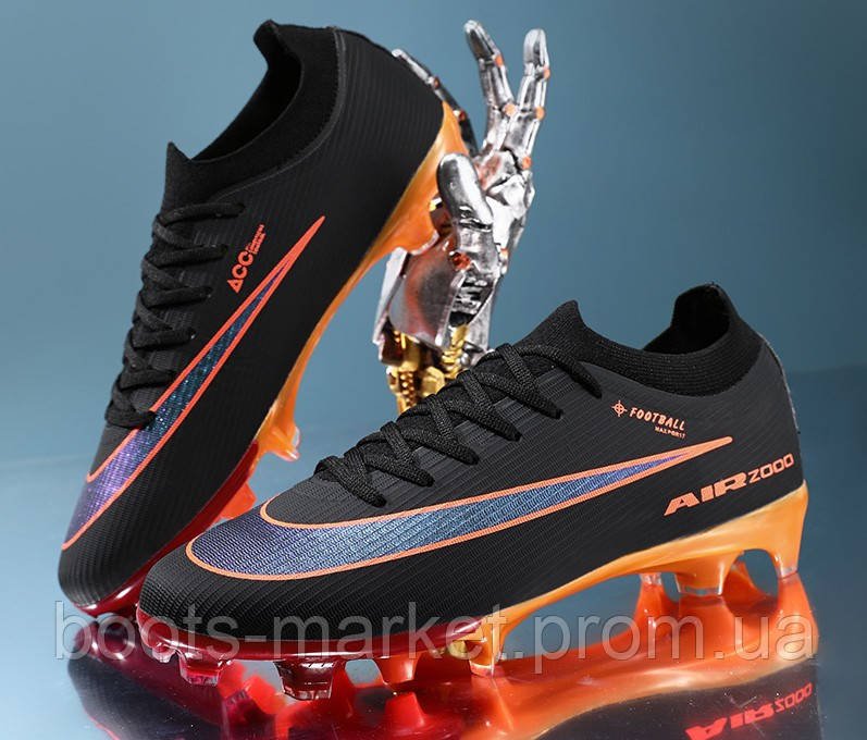 Футбольные бутсы Air Zoom с эластичным носком, бело-розовые
